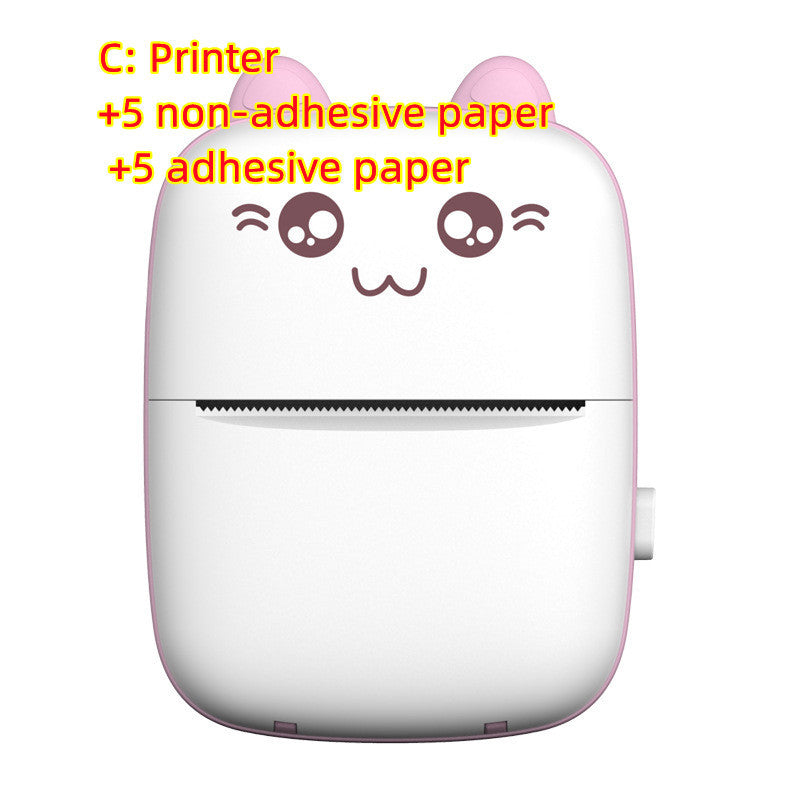 Mini Printer Portable Mini Bluetooth WiFi New Wrong Printer Mobile Phone Photo Title Note Hot Print Pocket Student Error Label Printer - Datsnake