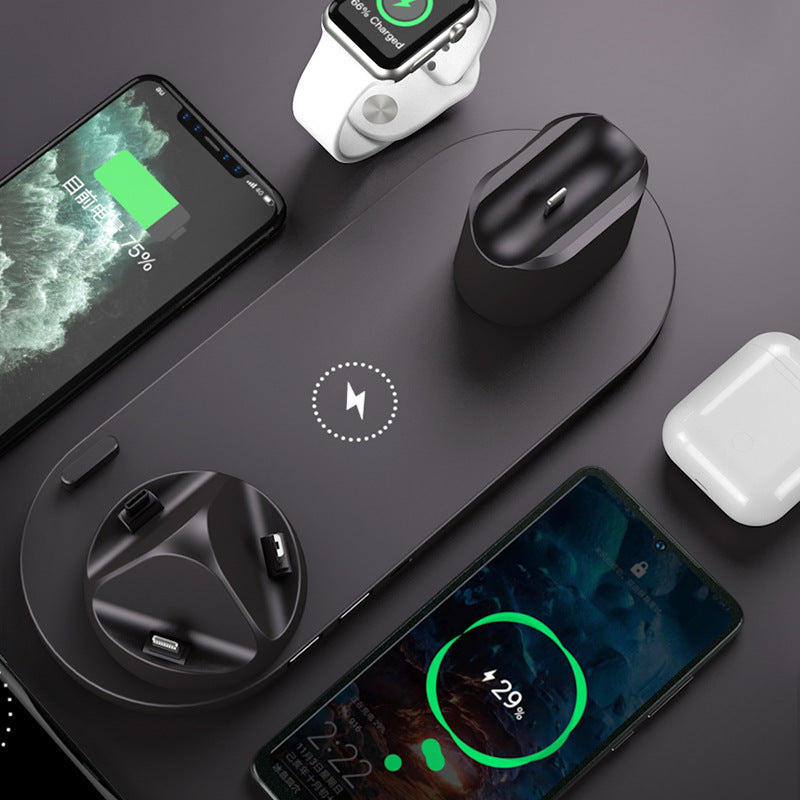 Wireless Charger For IPhone Fast Charger For Phone Fast Charging Pad For Phone Watch 6 In 1 Charging Dock Station - Datsnake