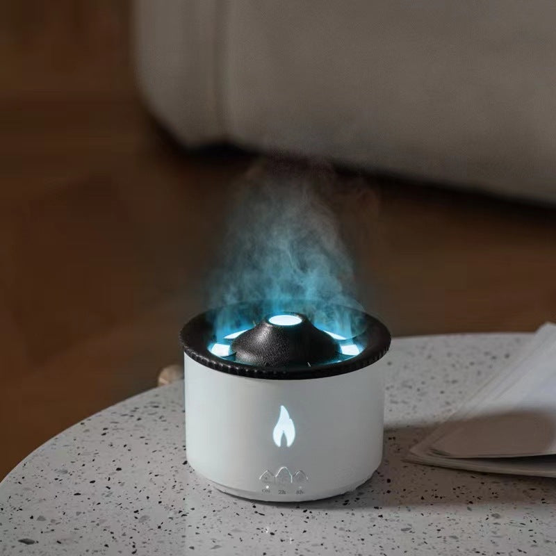 New Creative Ultrasonic Essential Oil Humidifier Volcano Aromatherapy Machine Spray Jellyfish Air Flame Humidifier Diffuser - Datsnake