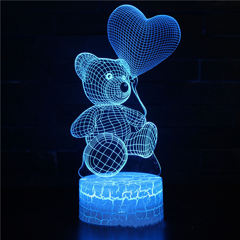 3D Lamp Acrylic USB LED Night Lights Neon Sign Lamp Xmas , Decorations For Home Bedroom Birthday Decor Valentines Day Gifts - Datsnake