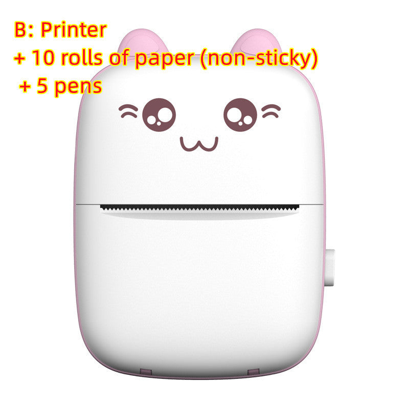 Mini Printer Portable Mini Bluetooth WiFi New Wrong Printer Mobile Phone Photo Title Note Hot Print Pocket Student Error Label Printer - Datsnake