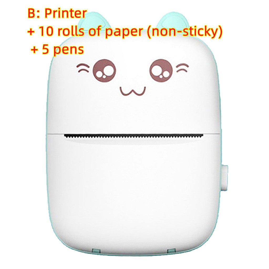 Mini Printer Portable Mini Bluetooth WiFi New Wrong Printer Mobile Phone Photo Title Note Hot Print Pocket Student Error Label Printer - Datsnake