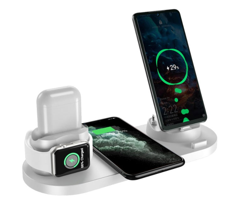 Wireless Charger For IPhone Fast Charger For Phone Fast Charging Pad For Phone Watch 6 In 1 Charging Dock Station - Datsnake