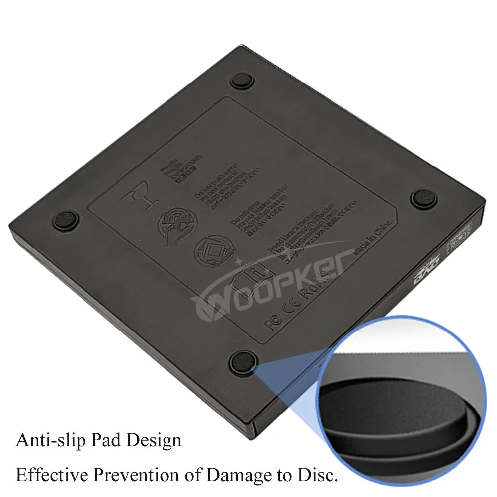 Woopker External DVD Player VCD CD Mp3 Reader USB 2.0 Portable Ultra-Thin DVD Drive Rom for PC Laptop Desktop Portatil - Datsnake