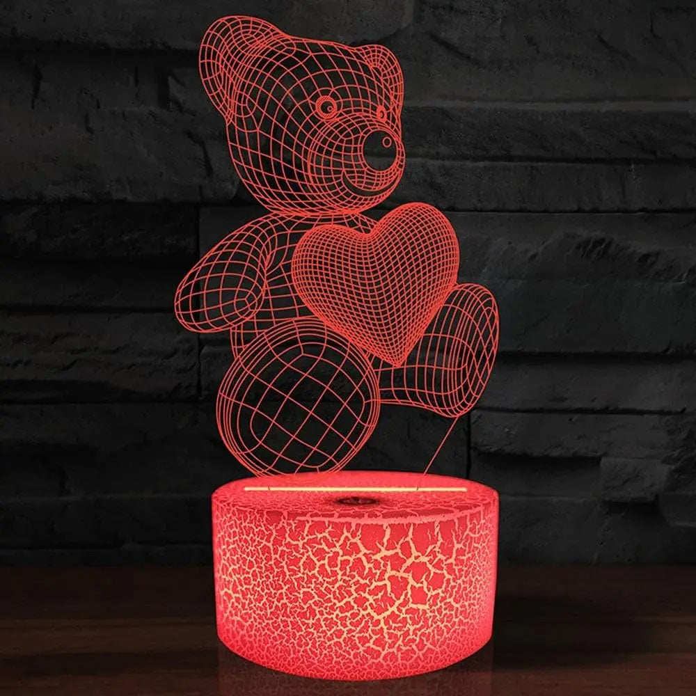 3D Lamp Acrylic USB LED Night Lights Neon Sign Lamp Xmas , Decorations For Home Bedroom Birthday Decor Valentines Day Gifts - Datsnake